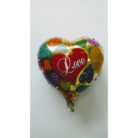 Globo de corazón "love" 45 cm