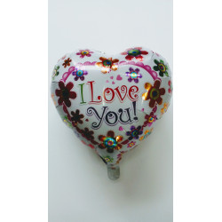 Globo corazón "I love you" 45 cm