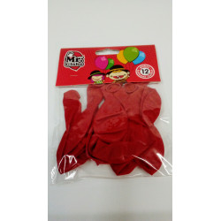 Bolsa de 13 Globos  22 cm de diámetro rojo