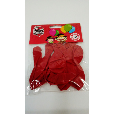 Bolsa de 13 Globos  22 cm de diámetro rojo