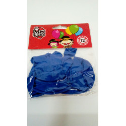 Bolsa de 12 Globos  22 cm de diámetro azul