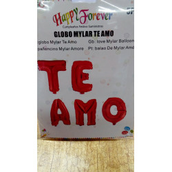 Globos foil " TE AMO"