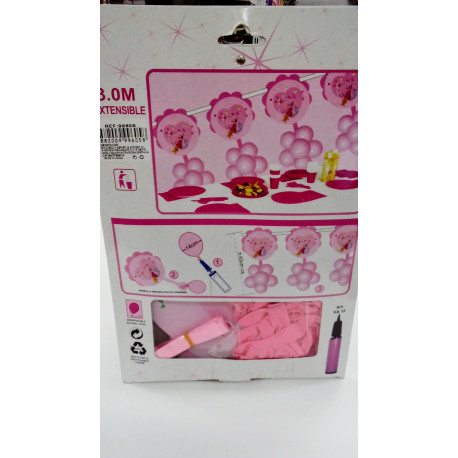 Guirnalda de Globos "bebe" rosa