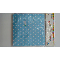 Servilletas azules con puntos blancos