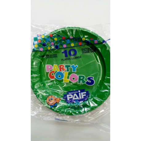 Plato plástico verde