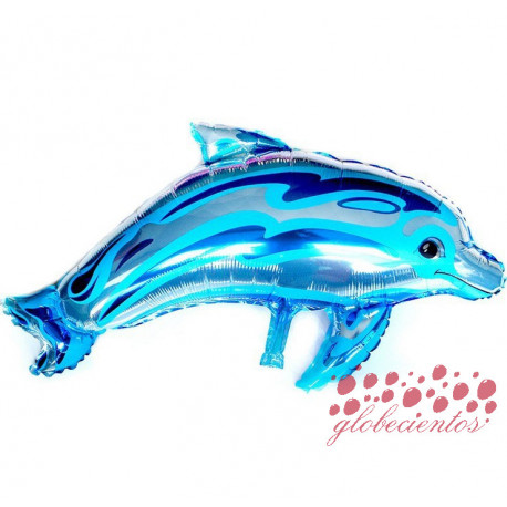 Globo diseño delfín azul 85x35 cm