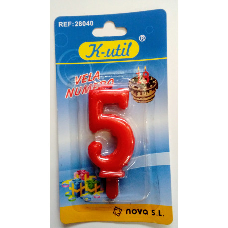 vela 5 roja