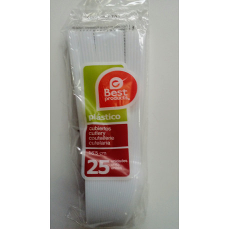 Cucharillas plástica blanca 16,5 cm