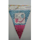Banderines &quot;Feliz cumpleaños&quot; azul/rosa