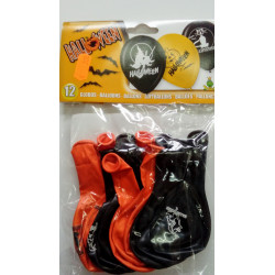 Globos Halloween naranja/negro