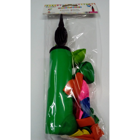 Hinchador con globos de colores