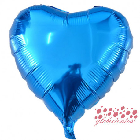Globo corazón azul 45 cm