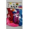 Globos redondos de colores número "9"