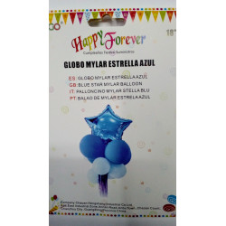 Globo mylar estrella azul