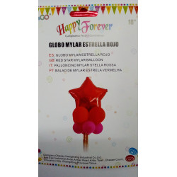 Globo mylar estrella rosa