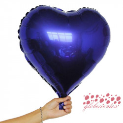 Globo corazón azulón 45 cm