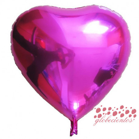Globo corazón fucsia 45 cm