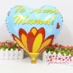 Globo corazón "Te Amo Mamá!" 45 cm