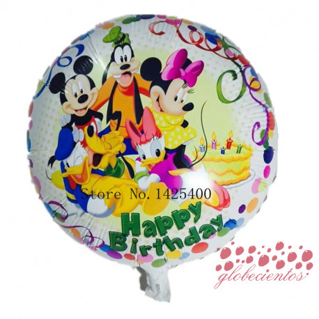 Globo "Happy Birthday" diseño 2, 45 cm