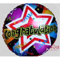 Globo "Congratulations" diseño 2, 45 cm