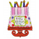 Globo "Happy Birthday" tarta grande 2, 54x95 cm Globo "Happy Birthday" tarta grande 2, 54x95 cm