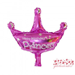 Globo "Happy Birthday Princess" corona, 30x30 cm
