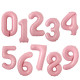Globo numero rosa claro de 38 cm