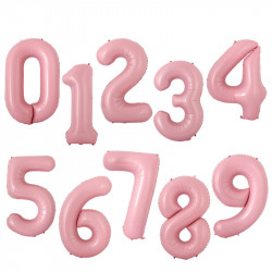 Globos de número color ROSA CLARO  de 97 cm