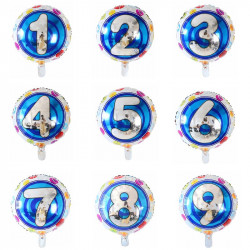 Numero redondo azul