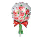 Globo ramo rosas rojo 58x40 cm