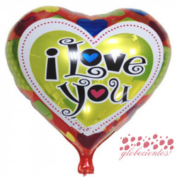Globo corazón "¡Love you" 45 cm