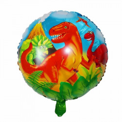 GLOBO REDONDO DINOSAURIOS  45 CM