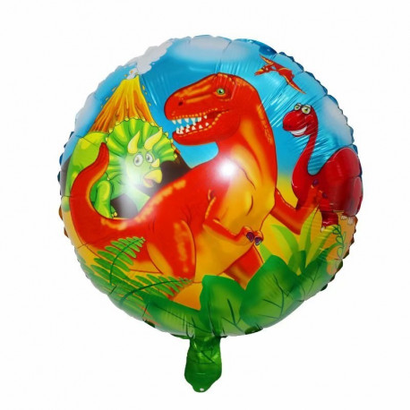 GLOBO REDONDO DINOSAURIOS  45 CM