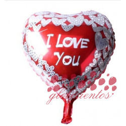 Globo corazón "I Love You" diseño 2, 45 cm