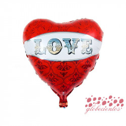 Globo corazón "LOVE" 45 cm