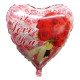 Globo corazón &quot;I Love You&quot; rosas 45 cm