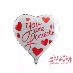 Globo corazón "You are Loved!" 45 cm