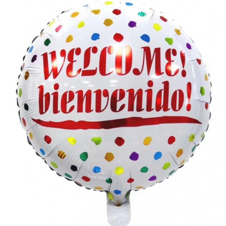 GLOBO BIENVENIDOS 45CM