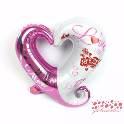 Globo "I Love You" silueta corazón 45 cm