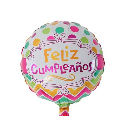 GLOBO FELIZ CUMPLEAÑOS 45 CM
