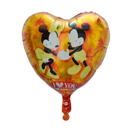 GLOBO CORAZÓN MICKEY - MINNIE 45CM