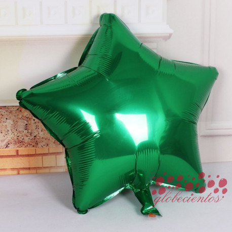 Globo estrella verde 45 cm