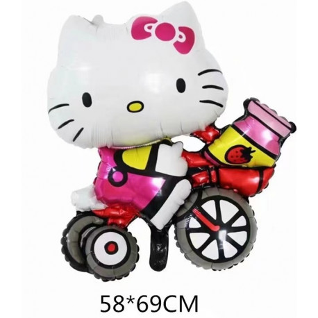 HELLO KITTY en bici 58x69 cm