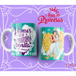 Taza Aladín Disney love