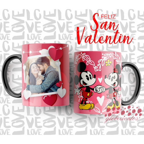 Taza Minnie y Mickey personalizable love