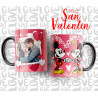 Taza Minnie y Mickey personalizable love