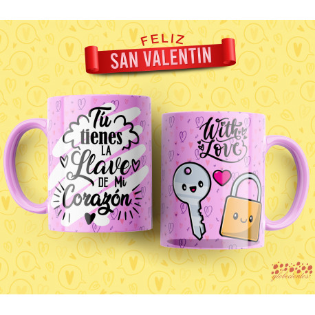 Taza Tu tienes la llave de mi corazón