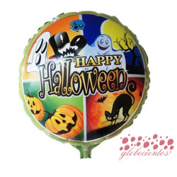 Globo "Happy Halloween " diseño 7, 45 cm