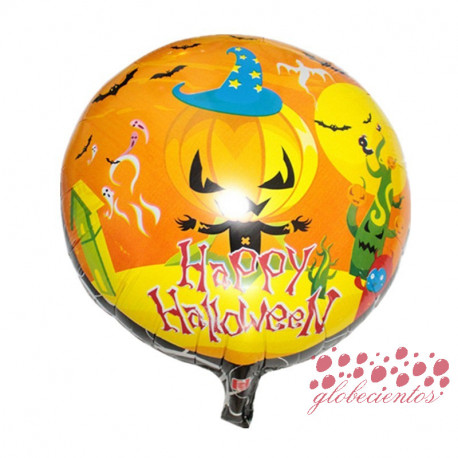 Globo "Happy Halloween " diseño 9, 45 cm