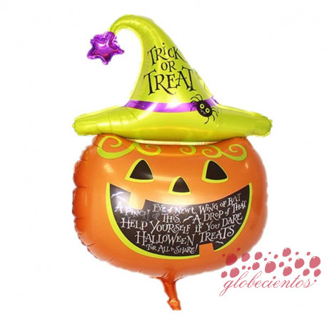 Globo calabaza "Trick or Treat", 87x56 cm